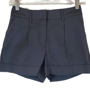 H&M Black Pleated Cuffed Dress Shorts Size 2 Womens NWT Career